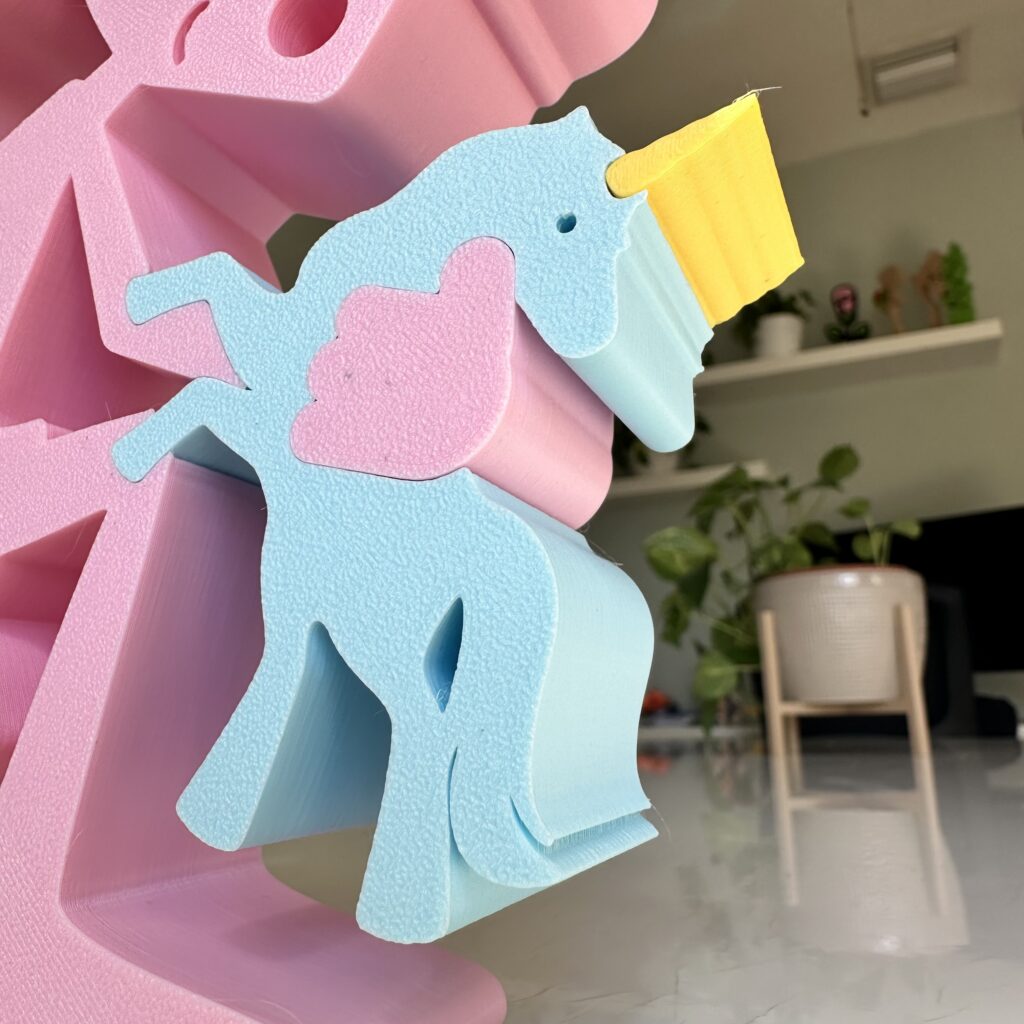 Girl Playing with Unicorn