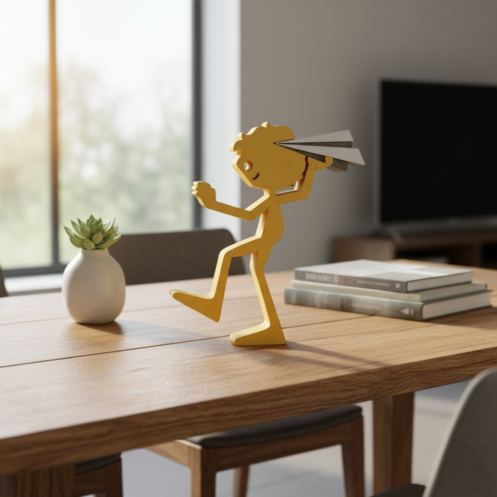 Boy Throwing Paper Airplane