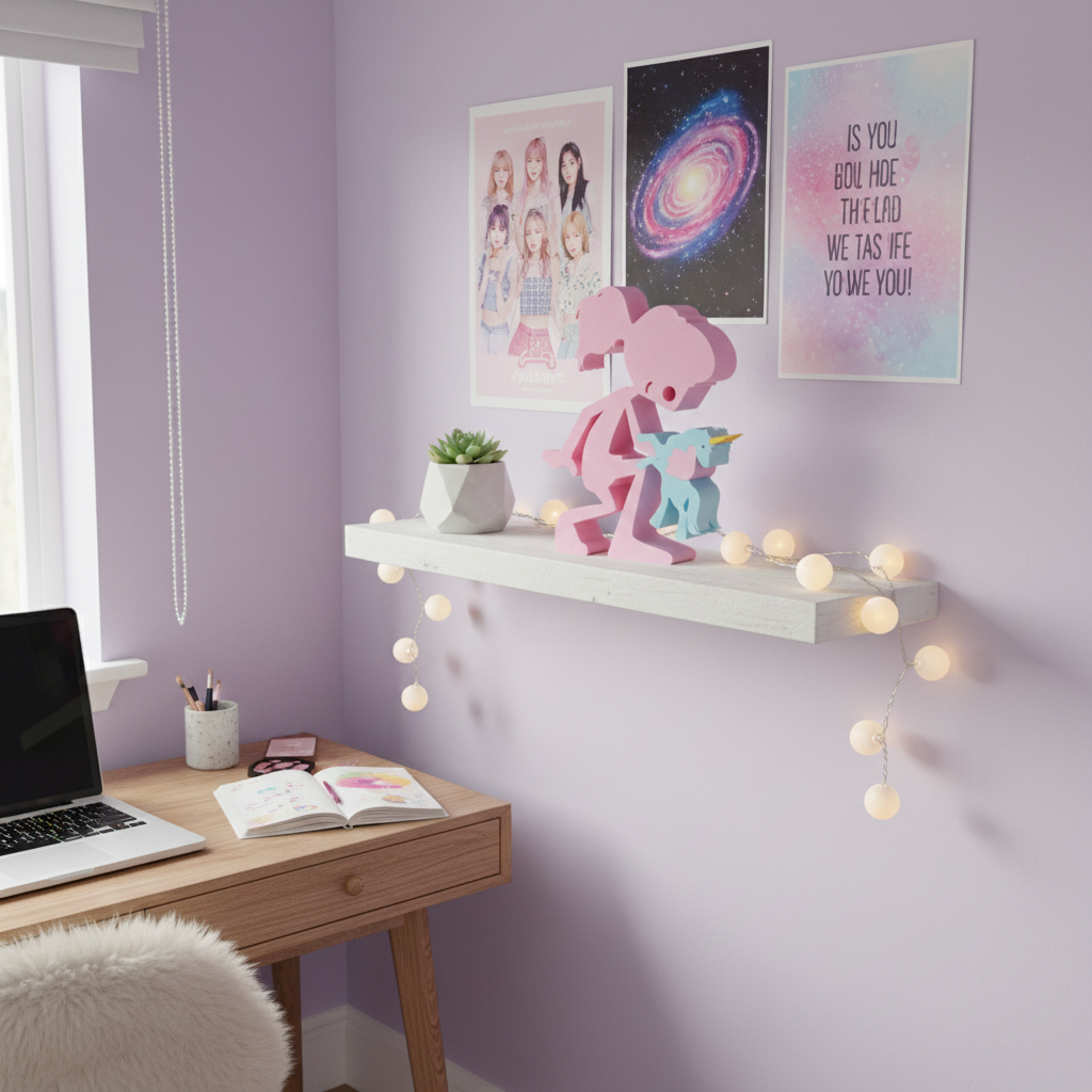 Girl Playing with Unicorn