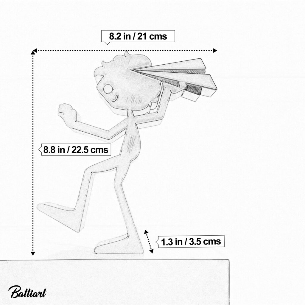 Boy Throwing Paper Airplane