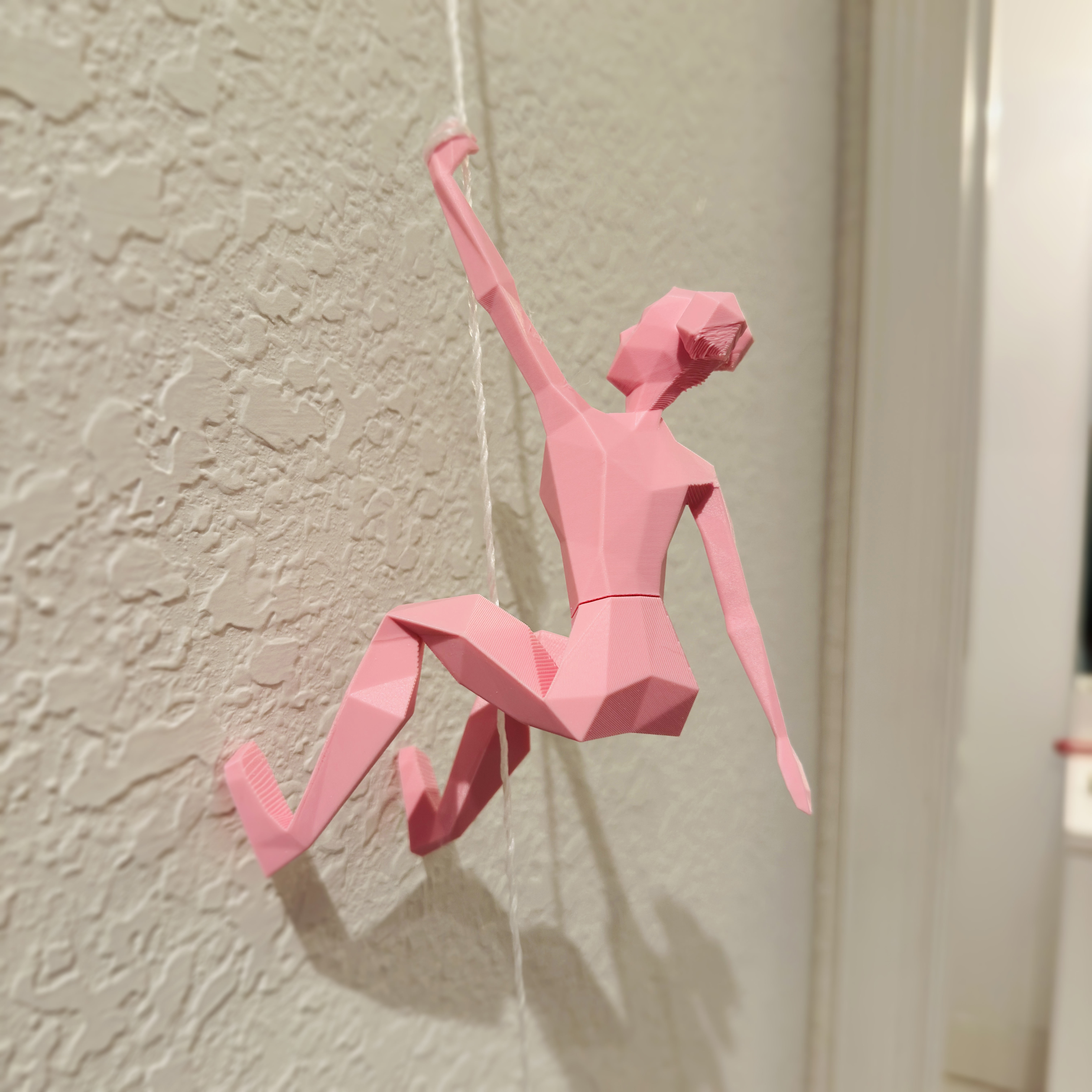 Geometric Climbing Woman
