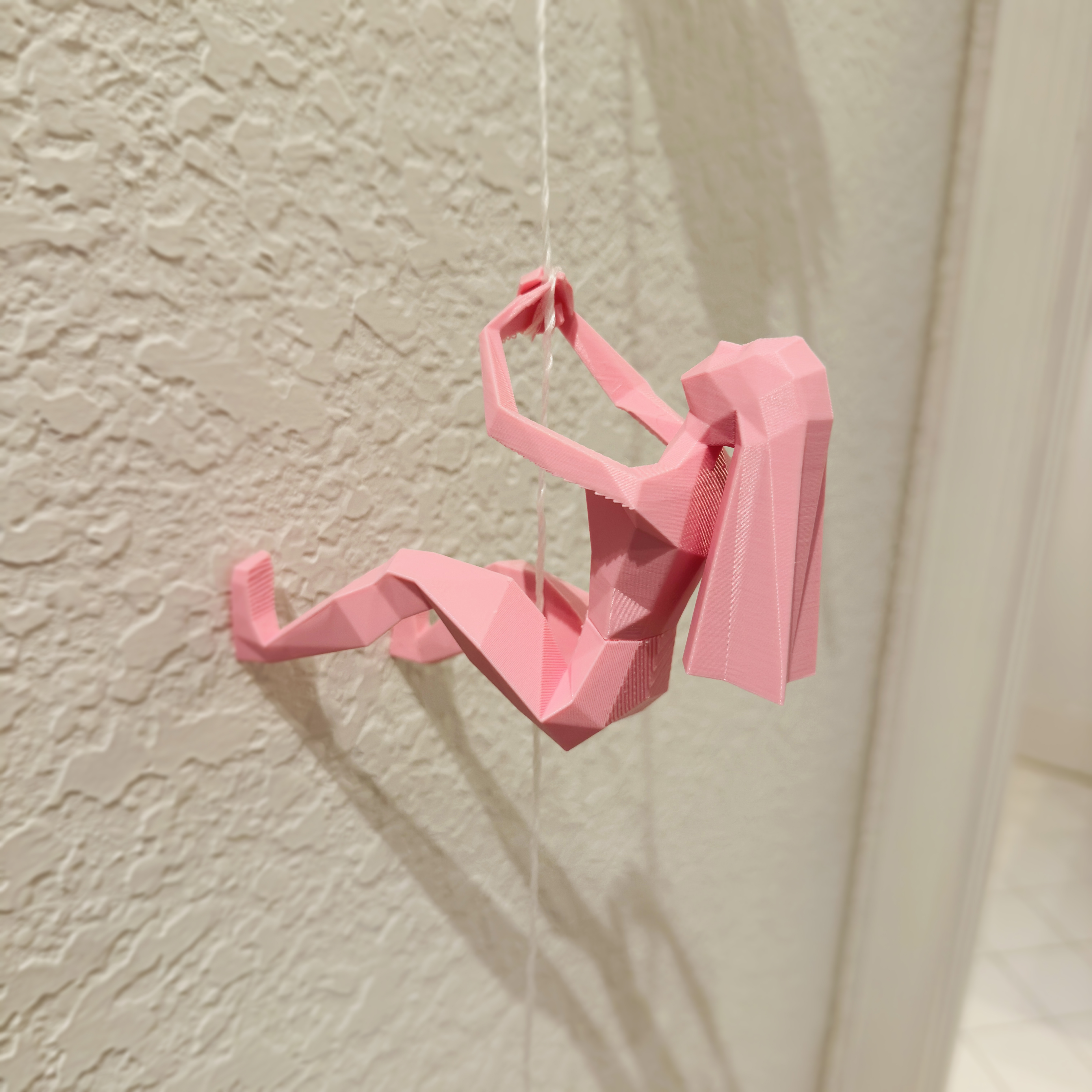 Geometric Climbing Woman