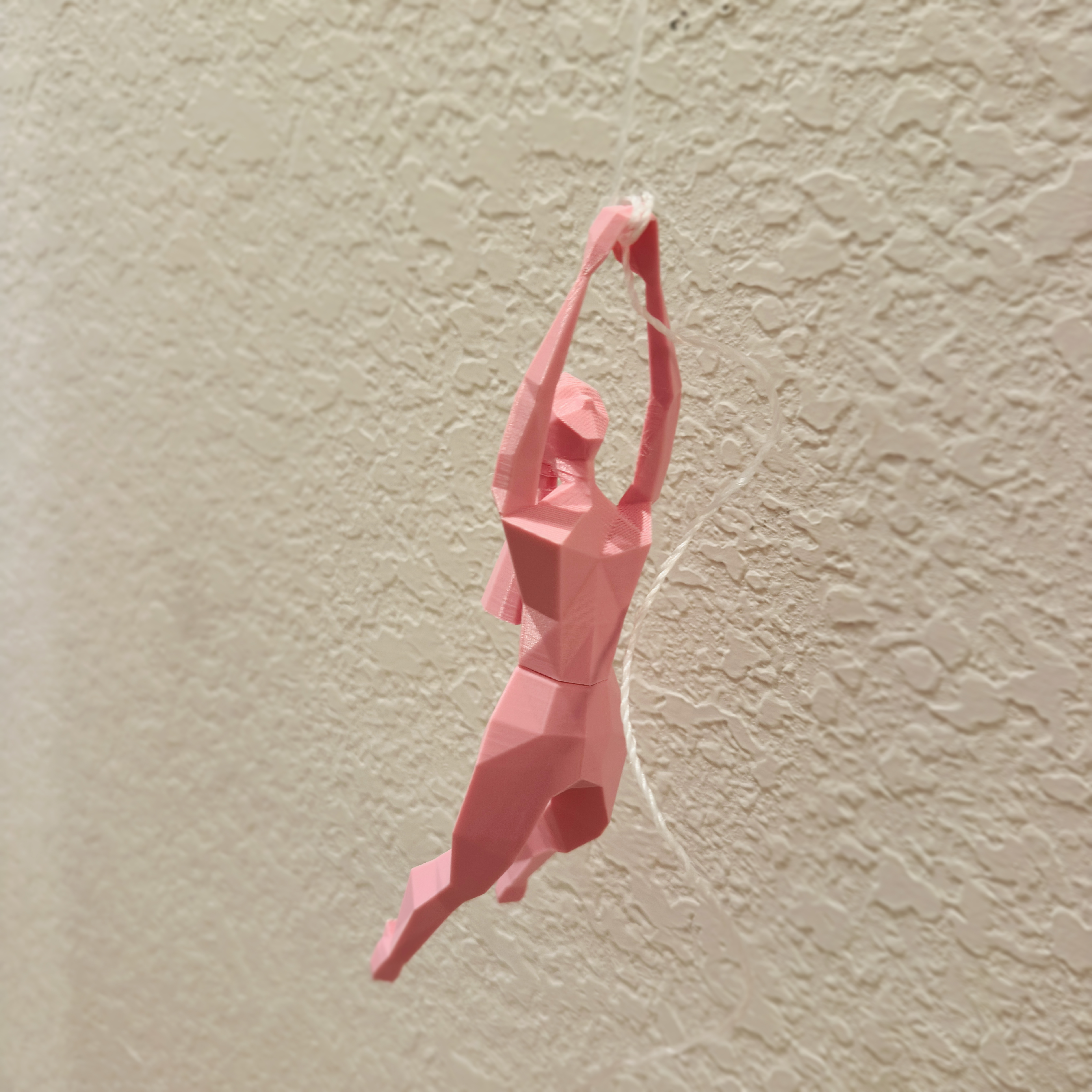 Geometric Climbing Woman