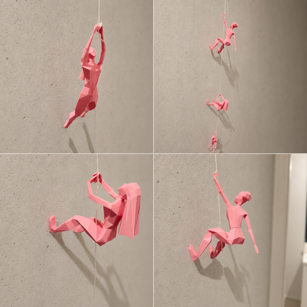 Geometric Climbing Woman - 2
